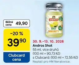 Tesco Andros Shot nabídka
