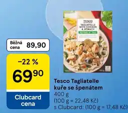Tesco Tesco tagliatelle kuře se špenátem nabídka