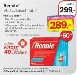 Magistra lékárny Rennie 96 žvýkacích tablet nabídka