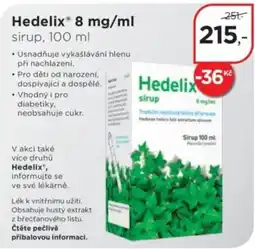 Magistra lékárny Hedelix sirup nabídka