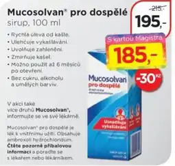 Magistra lékárny Mucosolan pro dospělé sirup nabídka