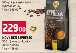Terno Nový Den espresso nabídka
