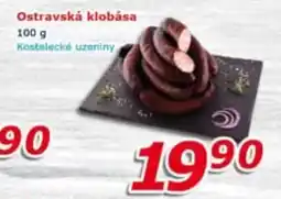 ESO MARKET Kostelecké uzeniny Ostravská klobása nabídka