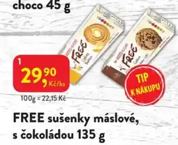 MP Krásno Free sušenky máslové, s čokoládou nabídka
