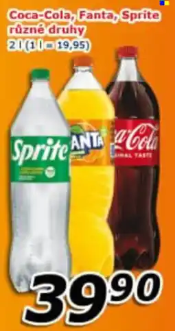 ESO MARKET Coca-Cola, Fanta, Sprite různé druhy nabídka