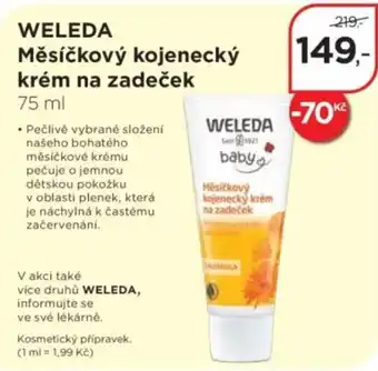 Weleda měsíčkový kojenecký krém na zadeček