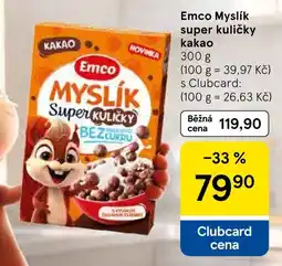 Tesco Emco myslík super kuličky kakao nabídka