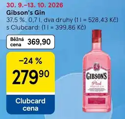 Tesco Gibson's Gin nabídka