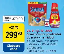 Tesco Somat čistící prostředek do myčky na nádobí nabídka