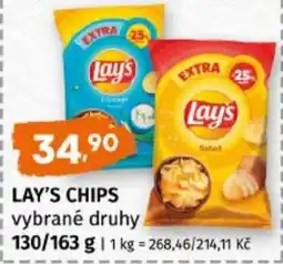 Terno Lay's chips vybrané druhy nabídka