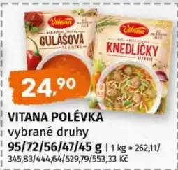 Terno Vitana polévka vybrané druhy nabídka