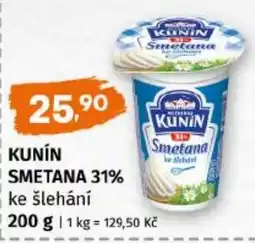Terno Kunín smetana 31% ke šlehání nabídka