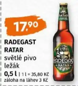 Terno Radegast ratar světlé pivo ležák nabídka