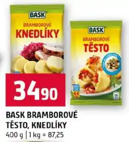 Terno Bask bramborové těsto, knedlíky nabídka