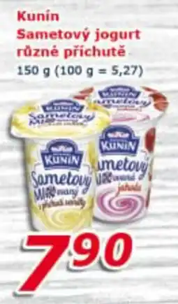 ESO MARKET Kunin sametovy jogurt ruzne prichutě nabídka