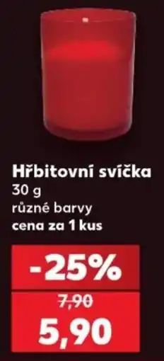 Kaufland Hřbitovní svíčka nabídka