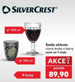 Kaufland SilverCrest sada sklenic nabídka