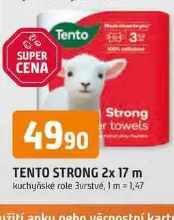 Trefa TENTO STRONG 2x 17 m kuchyňské role 3vrstvé nabídka