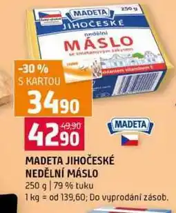 Terno MADETA JIHOČESKÉ NEDĚLNÍ MÁSLO 250 g 79% tuku nabídka
