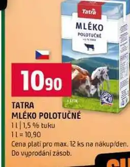 Terno TATRA MLÉKO POLOTUČNÉ 1,5 % tuku nabídka