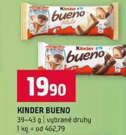 Terno KINDER BUENO 39-43 g vybrané druhy nabídka