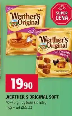 Terno WERTHER'S ORIGINAL SOFT 70-75 g vybrané druhy nabídka