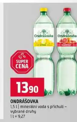 Terno ONDRÁŠOVKA 1,5l minerální voda s příchutí vybrané druhy nabídka
