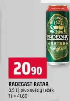 Terno RADEGAST RATAR 0,5l pivo světlý ležák nabídka