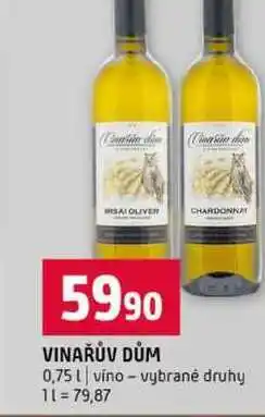 Terno VINAŘŮV DŮM 0,75l vino vybrané druhy nabídka
