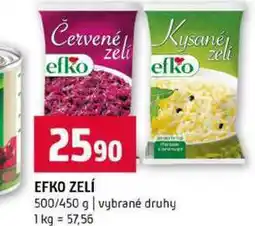 Terno EFKO ZELÍ 500/450 g vybrané druhy nabídka