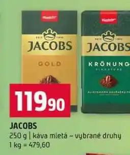 Terno JACOBS 250 g káva mletá vybrané druhy nabídka