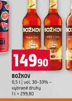 Terno BOŽKOV 0,5l vol. 30-33% vybrané druhy nabídka