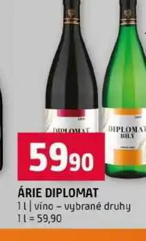 Terno ÁRIE DIPLOMAT BILY 1l víno vybrané druhy nabídka