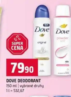 Terno DOVE DEODORANT 150 ml vybrané druhy nabídka