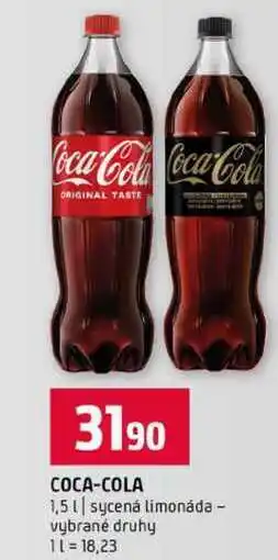 Terno COCA-COLA 1,5l sycená limonáda vybrané druhy nabídka