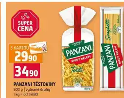 Terno PANZANI TĚSTOVINY 500 g vybrané druhy nabídka