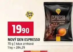 Terno NOVÝ DEN ESPRESSO 70 g káva zrnková nabídka