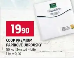 Terno COOP PREMIUM PAPÍROVÉ UBROUSKY 50 ks 2vrstvé bile nabídka