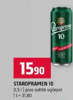 Terno STAROPRAMEN 10 0,5l pivo světlé výčepní nabídka