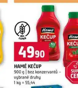 Terno HAMÉ KEČUP 900 g bez konzervantů vybrané druhy nabídka