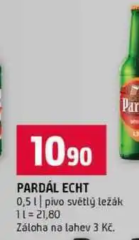 Terno PARDÁL ECHT 0,5l pivo světlý ležák nabídka