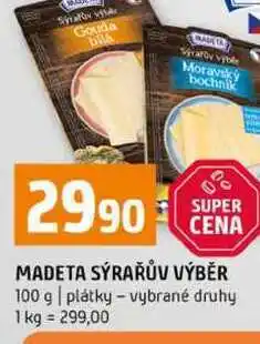 Terno MADETA SÝRAŘŮV VÝBĚR 100 g plátky vybrané druhy nabídka