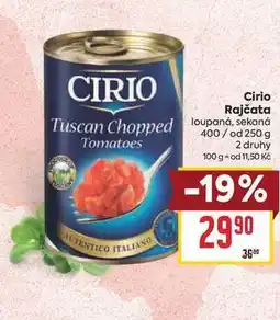 Billa Cirio Rajčata loupaná, sekaná 400/ od nabídka