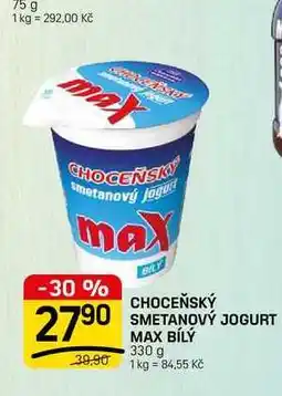 Flop CHOCEŇSKÝ SMETANOVÝ JOGURT MAX BÍLÝ nabídka
