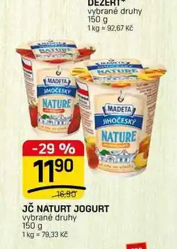 Flop JČ NATURT JOGURT vybrané druhy nabídka