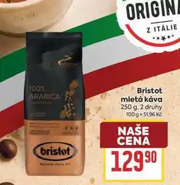 Billa Bristot mletá káva nabídka