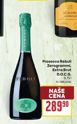 Billa Prosecco Rebuli Zerogrammi, Extra Brut D.O.C.G nabídka