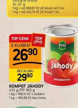 Flop KOMPOT JAHODY 410 g/PP 160 g nabídka