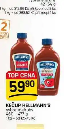 Flop KEČUP HELLMANN'S vybrané druhy nabídka