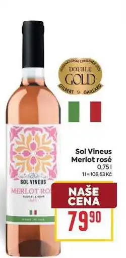Billa Sol Vineus Merlot rosé nabídka